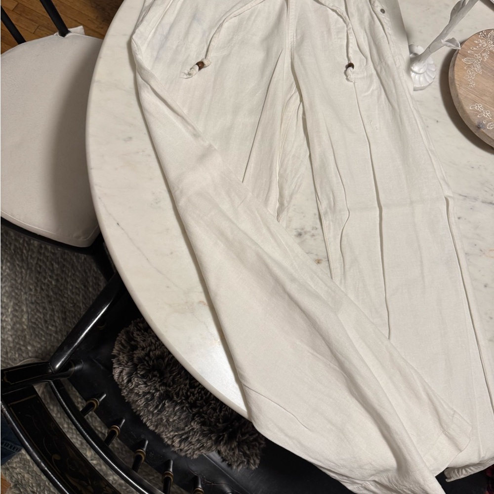 Elegant Cream Women's Trousers